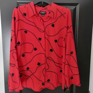 Liz Claiborne Red Career Top